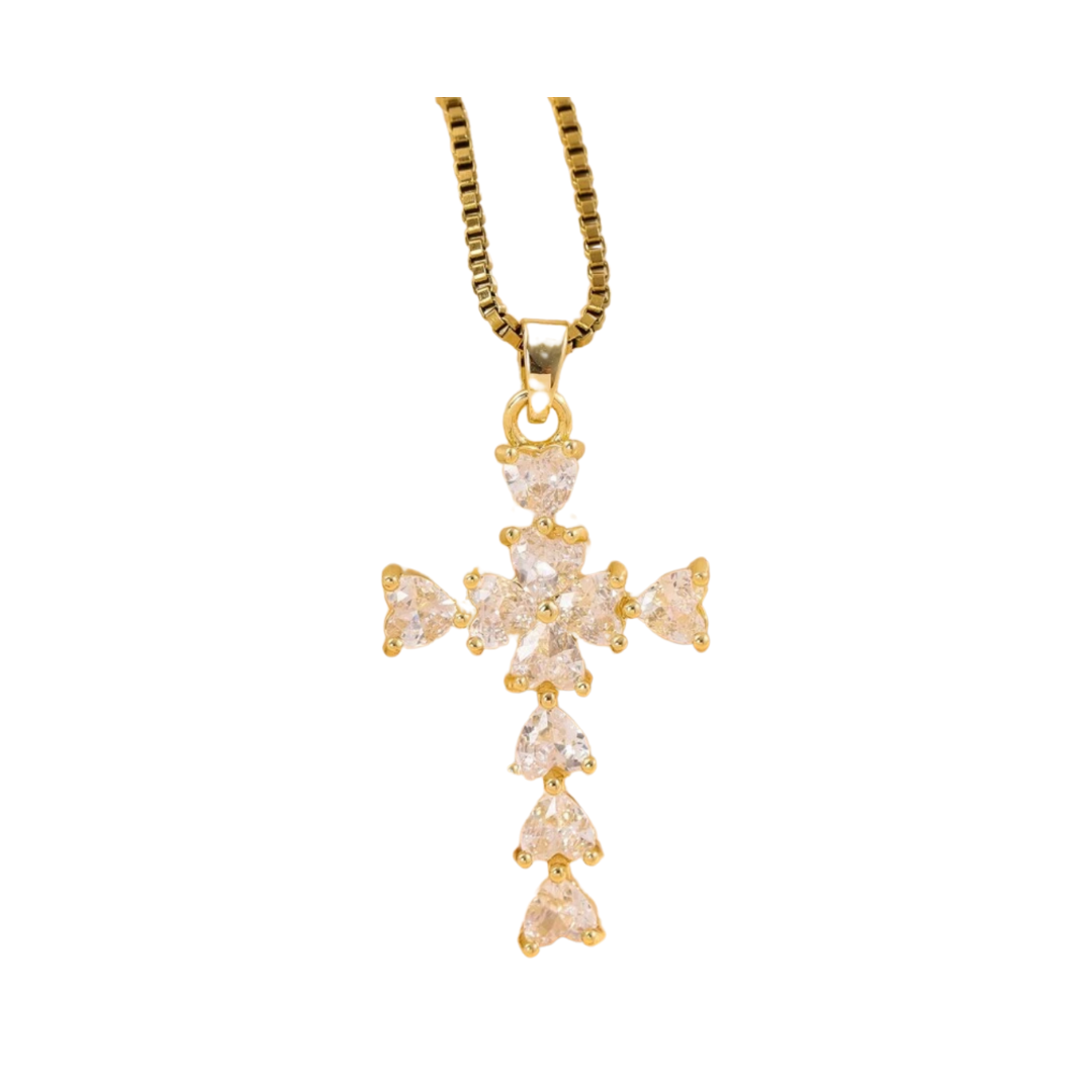 Heart Cross Necklace 