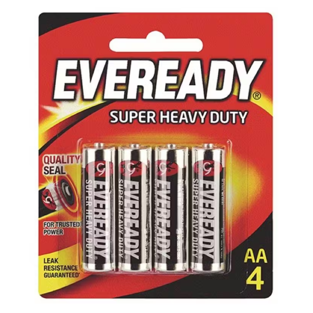 EVEREADY SUPER HEAVY DUTY BATTERY AA 4 BIJI