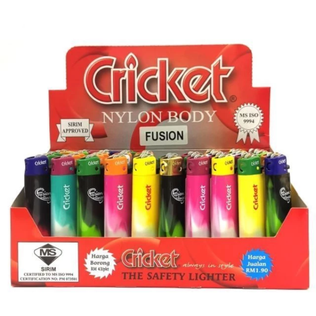 CRICKET NYLON BODY LIGHTER 50PCS