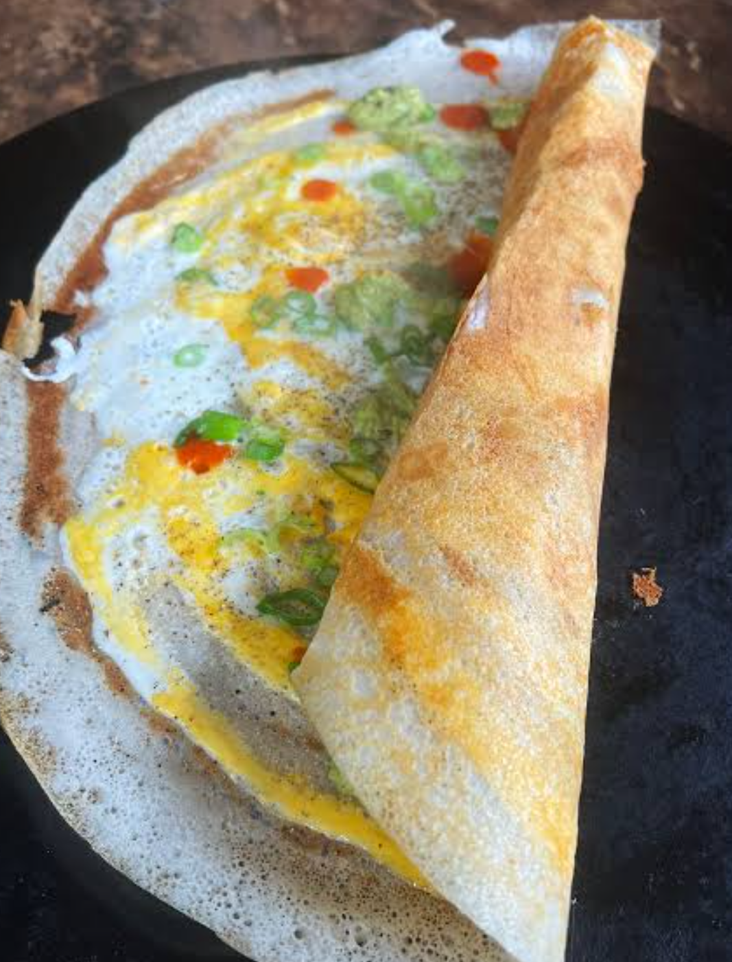 Double egg dosa 