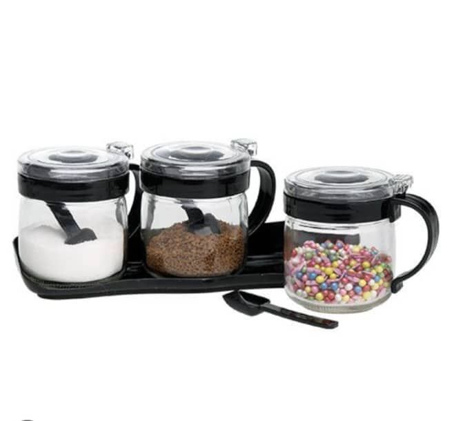 3pc Sugar & Spice Storage Set - 350ml              