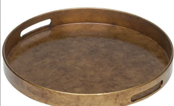 Golden Round Tray - 37.5cm