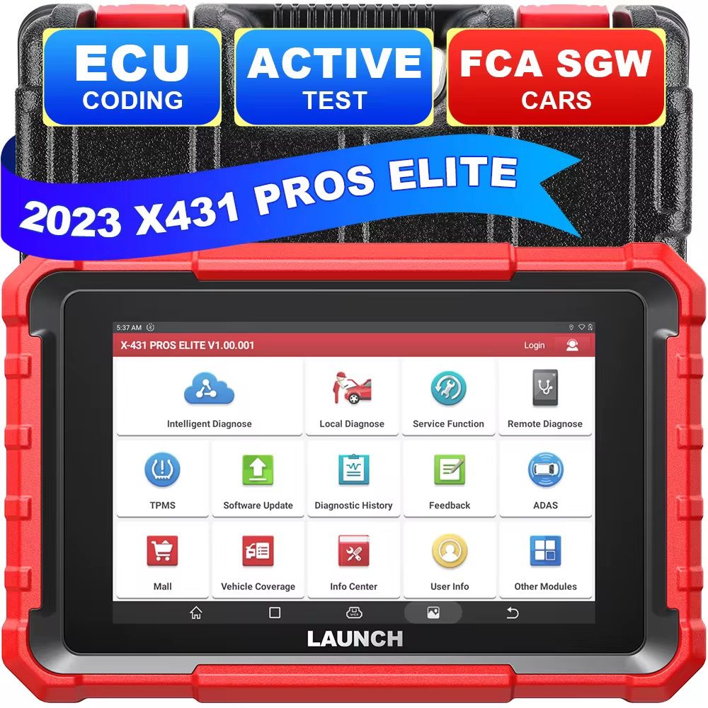 LAUNCH X431 PRO ELITE Full Systems Car Diagnostic CANFD DOIP ECU CODING FCA SGW VAG