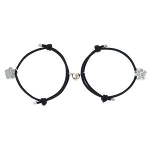 Magnetic couple luminous bracelets