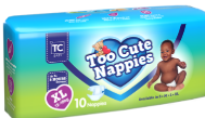 Too Cute Nappies XLarge (12-18Kg) – (10)