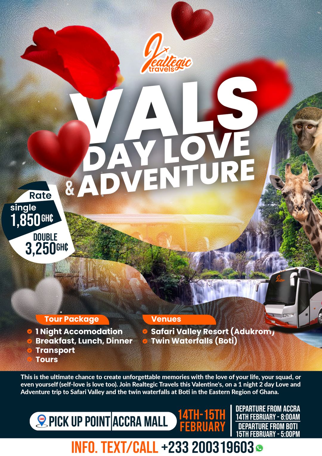 🌹Valentine's Day Love & Adventure Tour Package