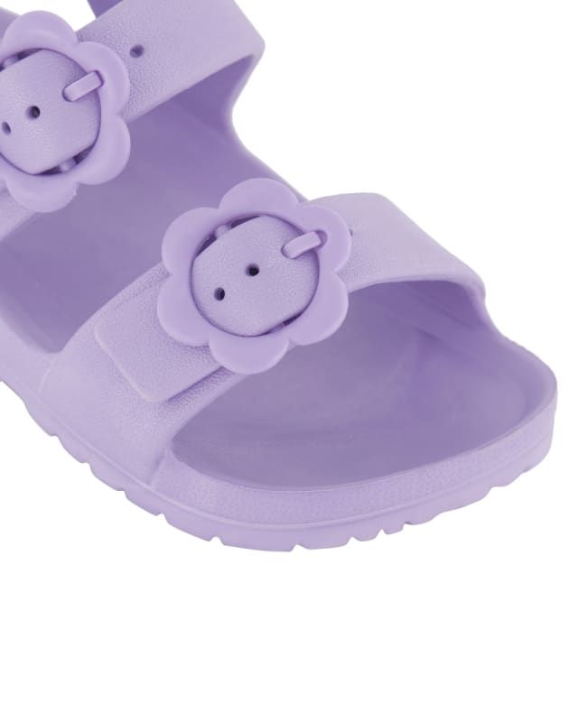 Junior Double Strap Slides - Lavender - NEW