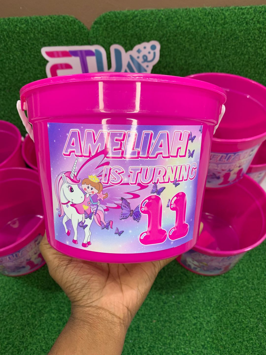 COLOURED PARTY BUCKETS (EMPTY) 