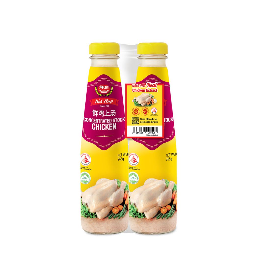 Woh Hup Concentrated Stock Chicken Twin Pack - 2x265g