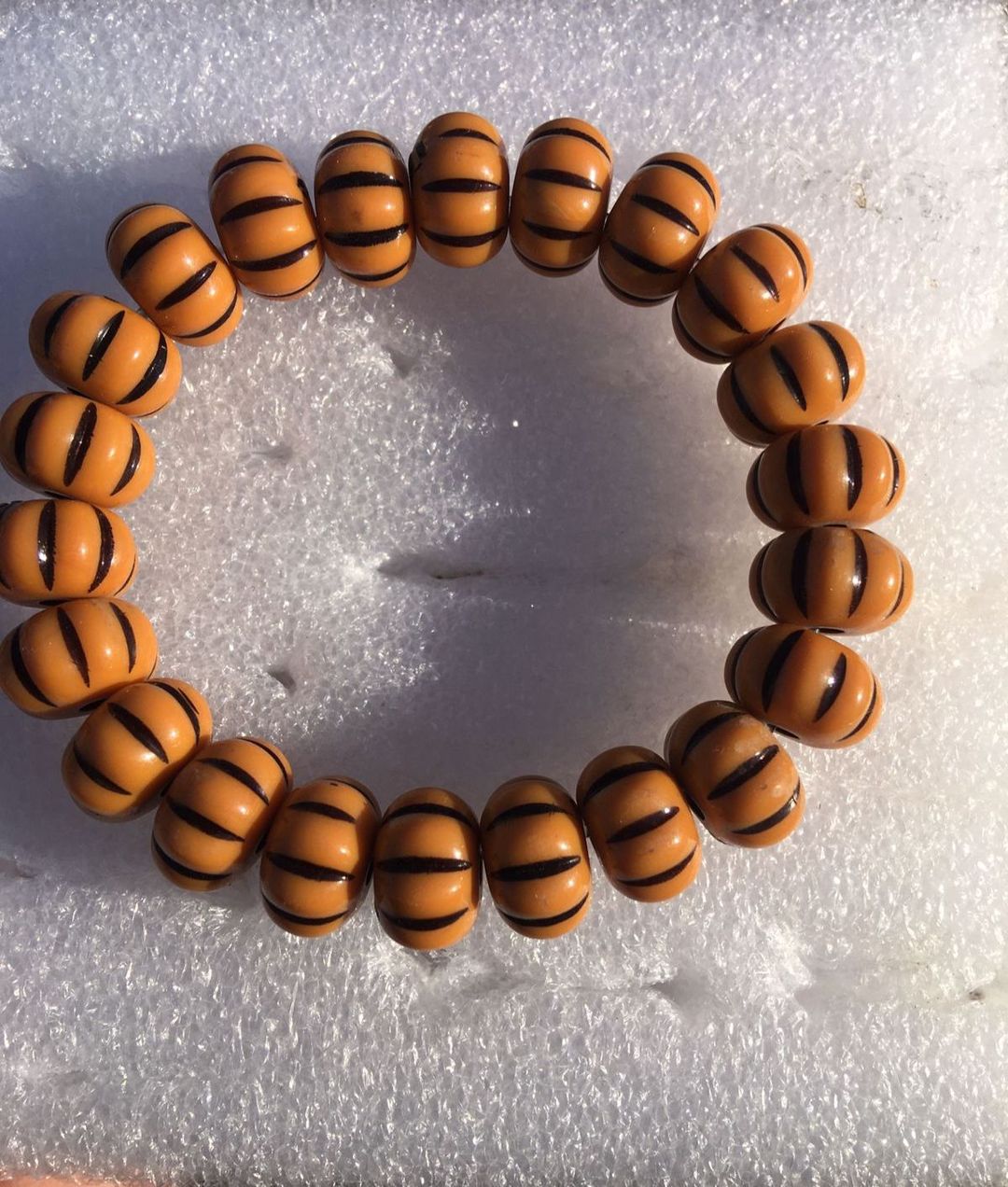 Brown Antique Beaded Bracelt