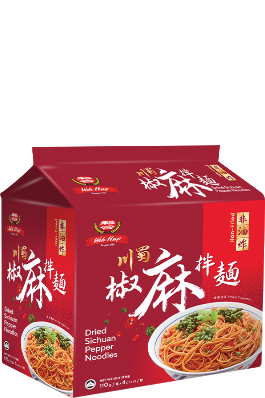 Woh Hup Dried Sichuan Pepper Noodles 4x110g