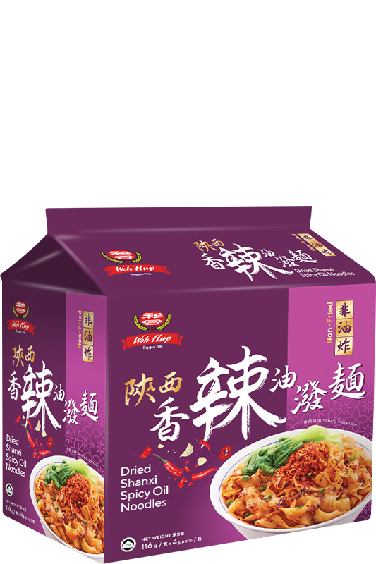 Woh Hup Dried Shanxi Spicy Oil Noodles 4x116g