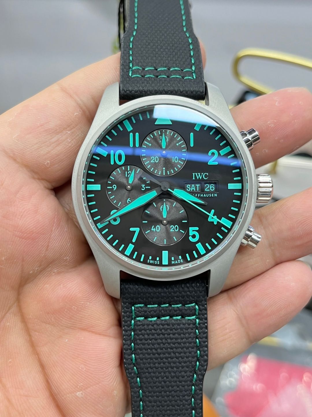 IWC Pilot’s Watch Chronograph Top Gun  Black and Green