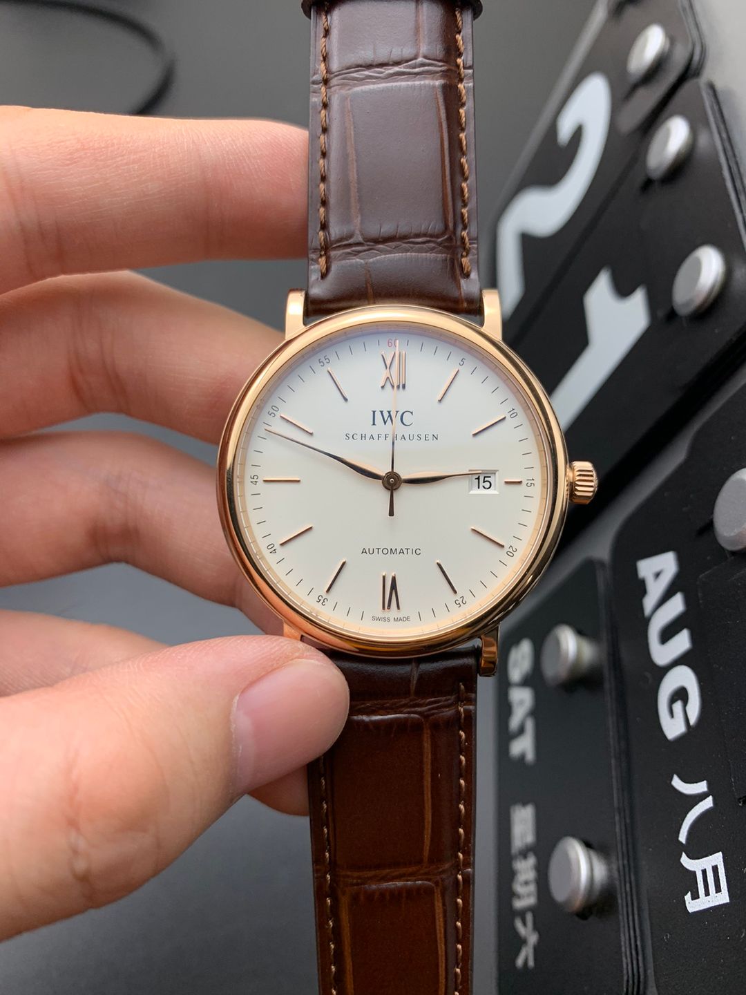 IWC Portofino Automatic White and Brown