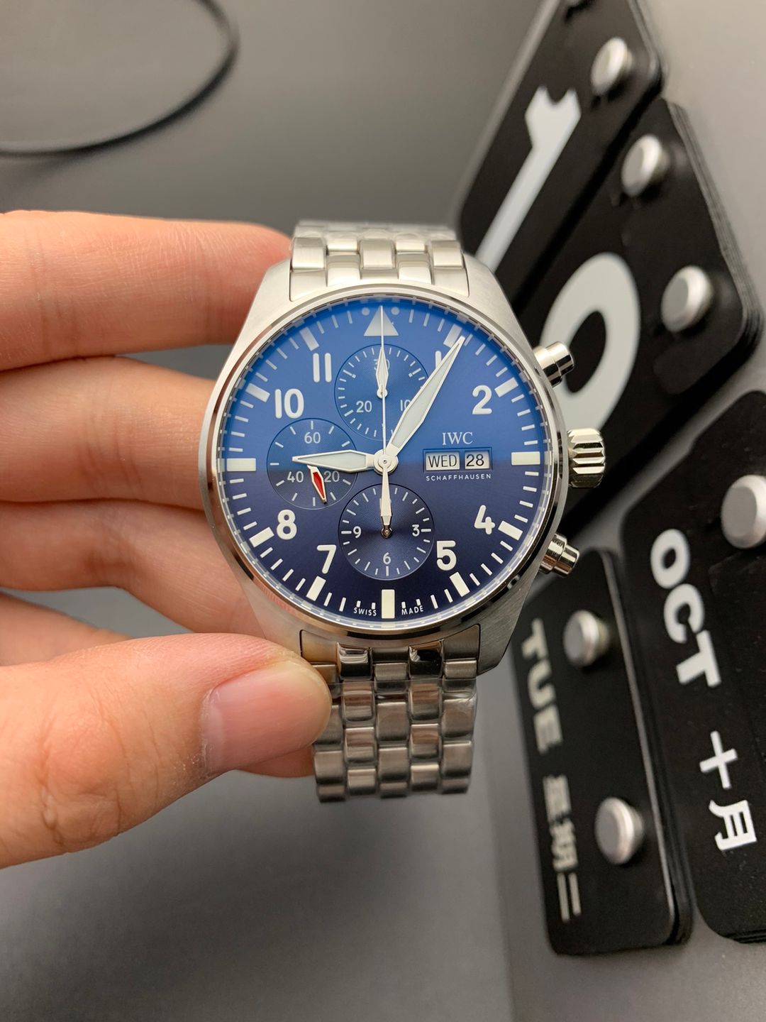 IWC Pilot’s Watch Chronograph Blue and Silver