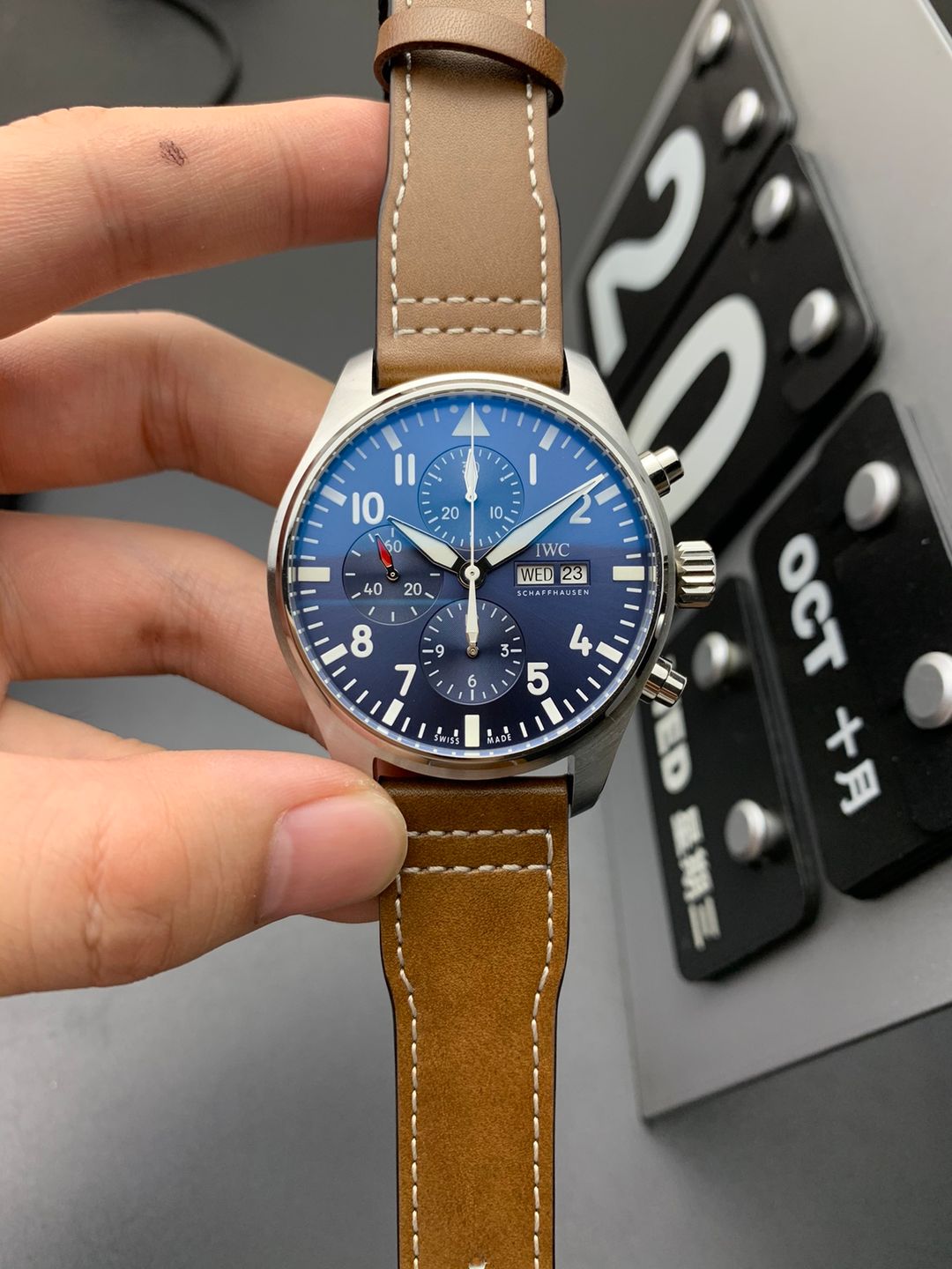 IWC Pilot’s Watch Chronograph Blue and Brown