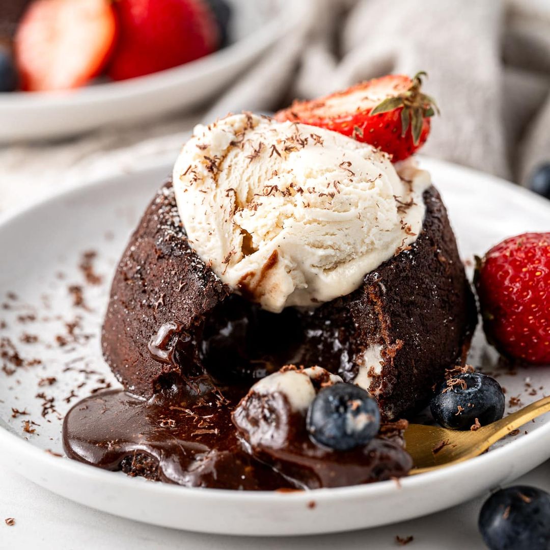 Lava Chocolate Cake and Ice Cream