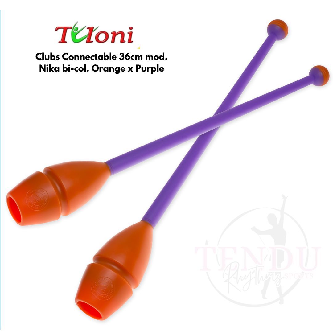 TULONI | Clubs Connectable 36cm mod. Nika bi-col. Orange x Purple ( CL-T36-NOP )