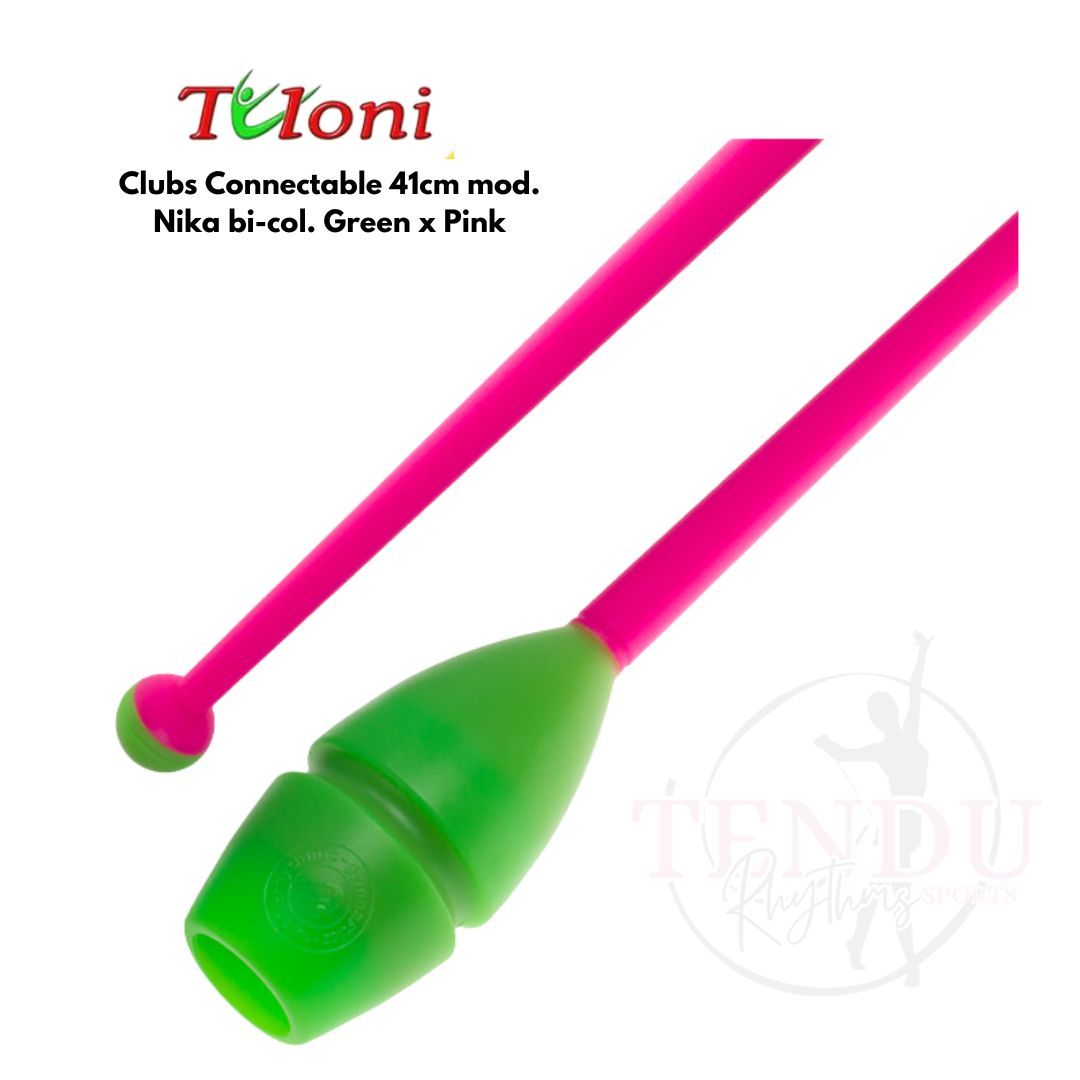 TULONI |  Clubs Connectable 41cm mod. Nika bi-col. Green x Pink  (CL-T41-NGP )