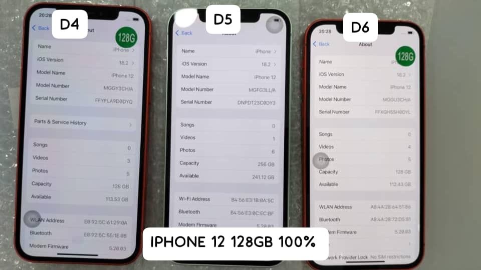 iPhone 12 128GB/ 100% BH /ALL PARTS ORIGINAL 