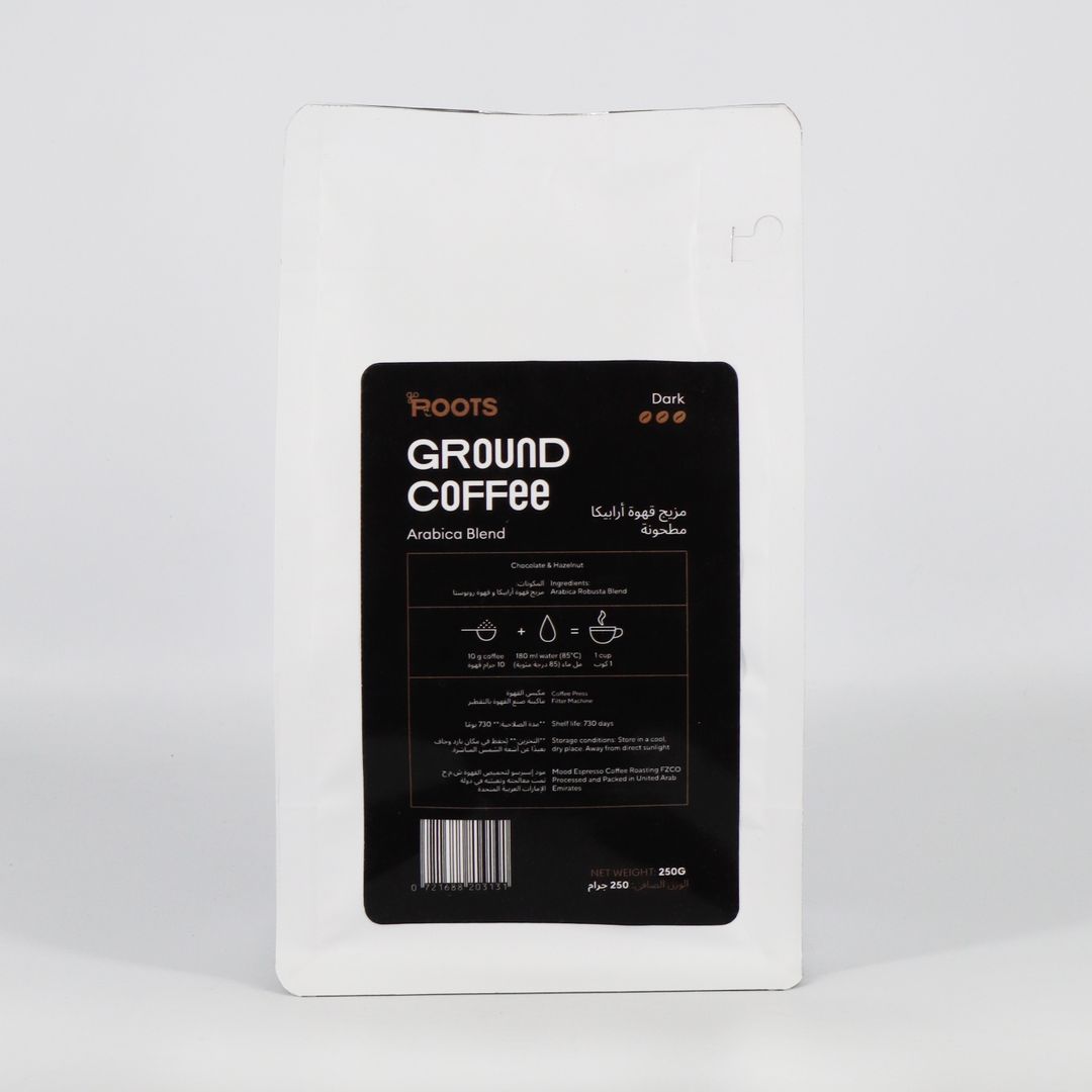 Roots Ground Coffee Arabica Blend Dark 250g