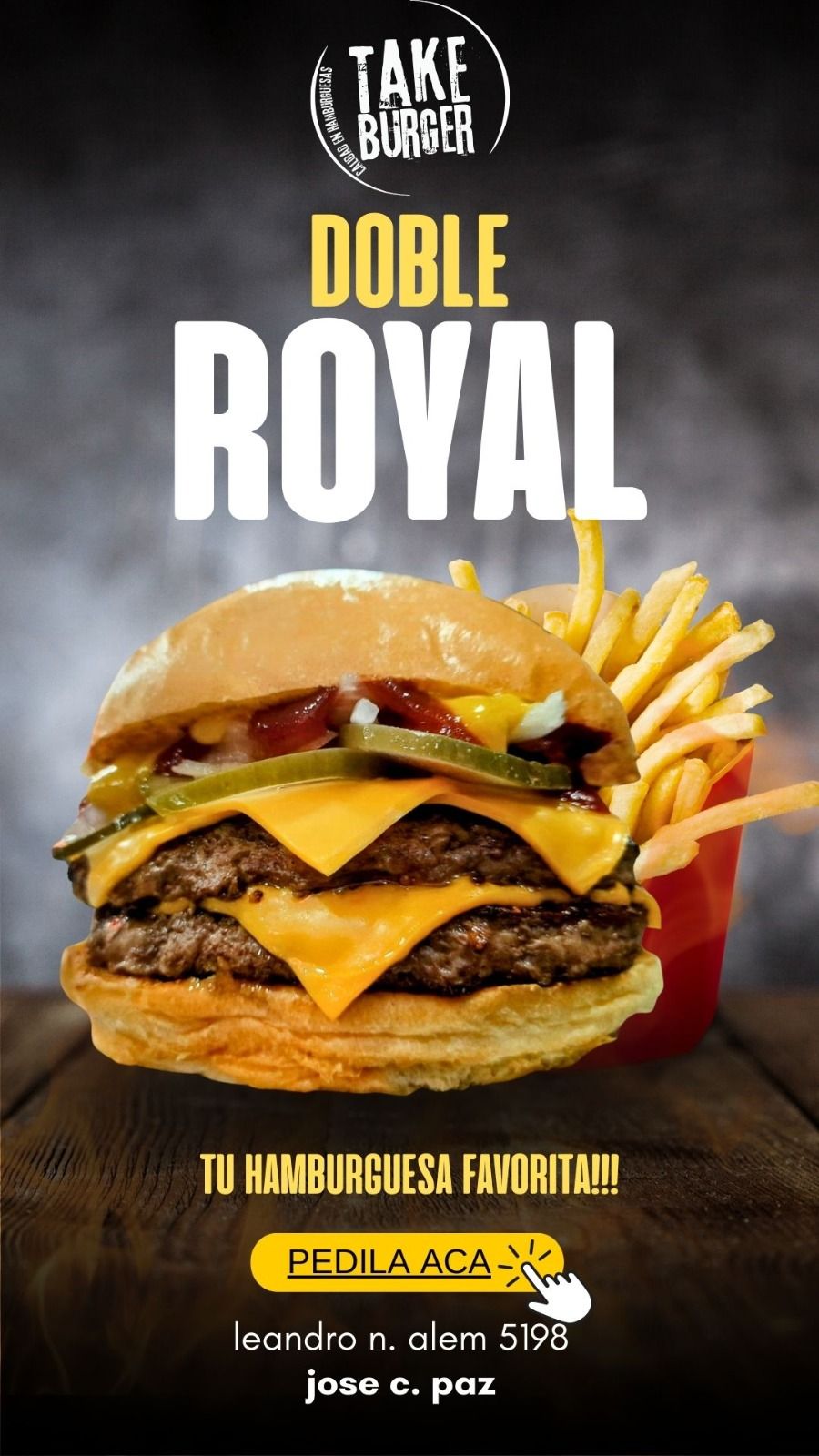 Royal Burger + Papas Fritas