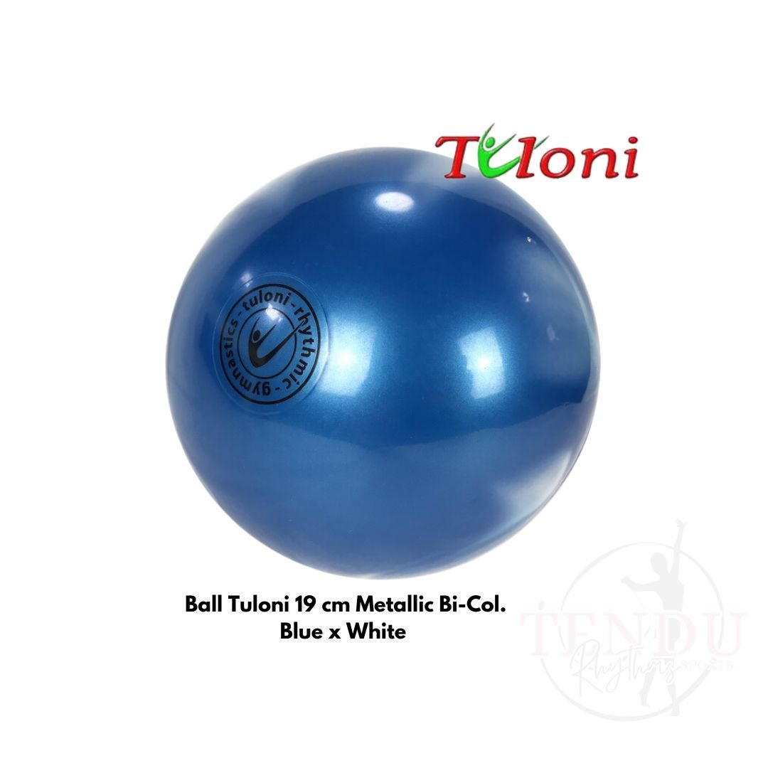 TULONI | Ball 18 cm Metallic Bi-Col. Blue x White (BA-T18M-BW )