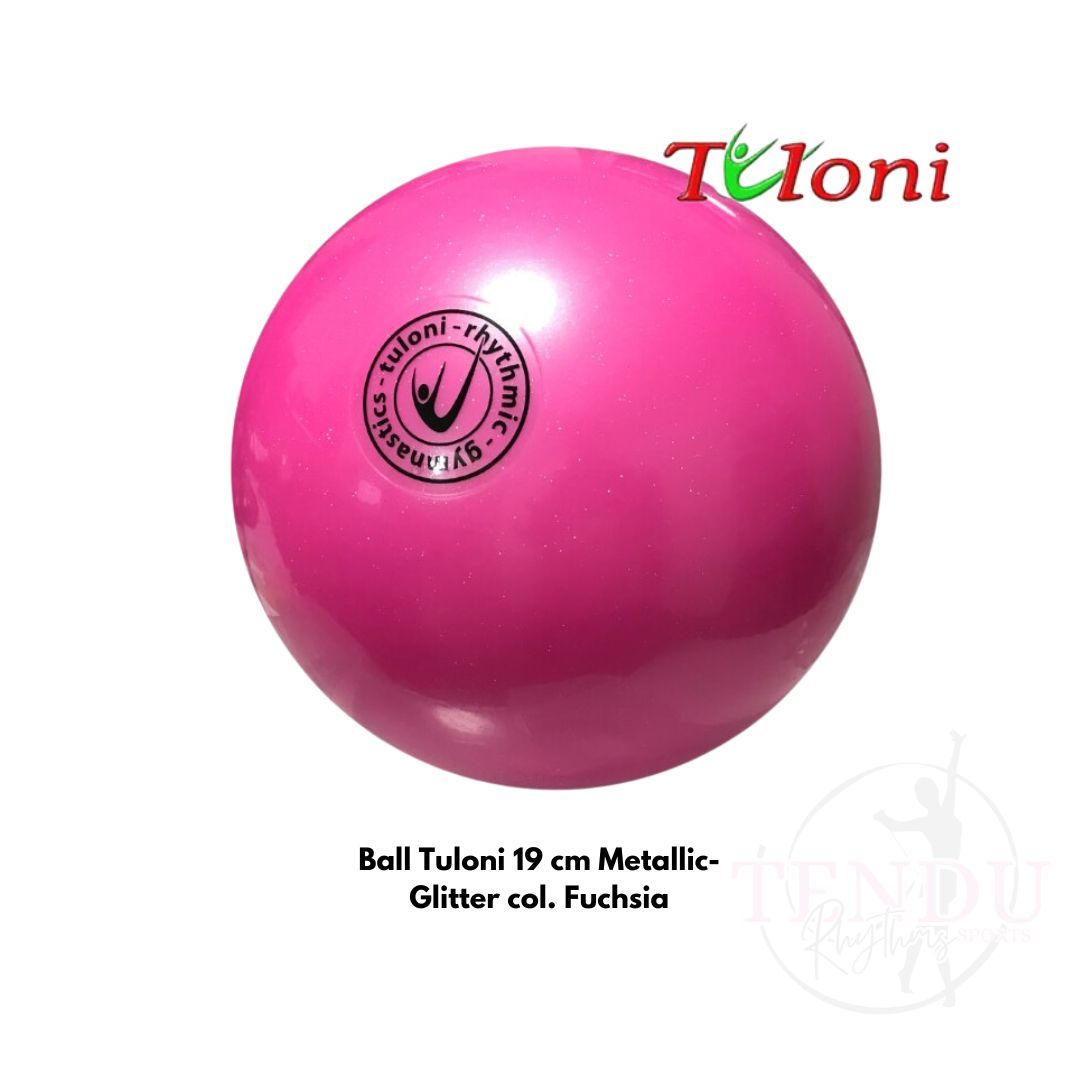 TULONI | Ball 18 cm Metallic-Glitter col. Fuchsia (BA-T18M-GF)