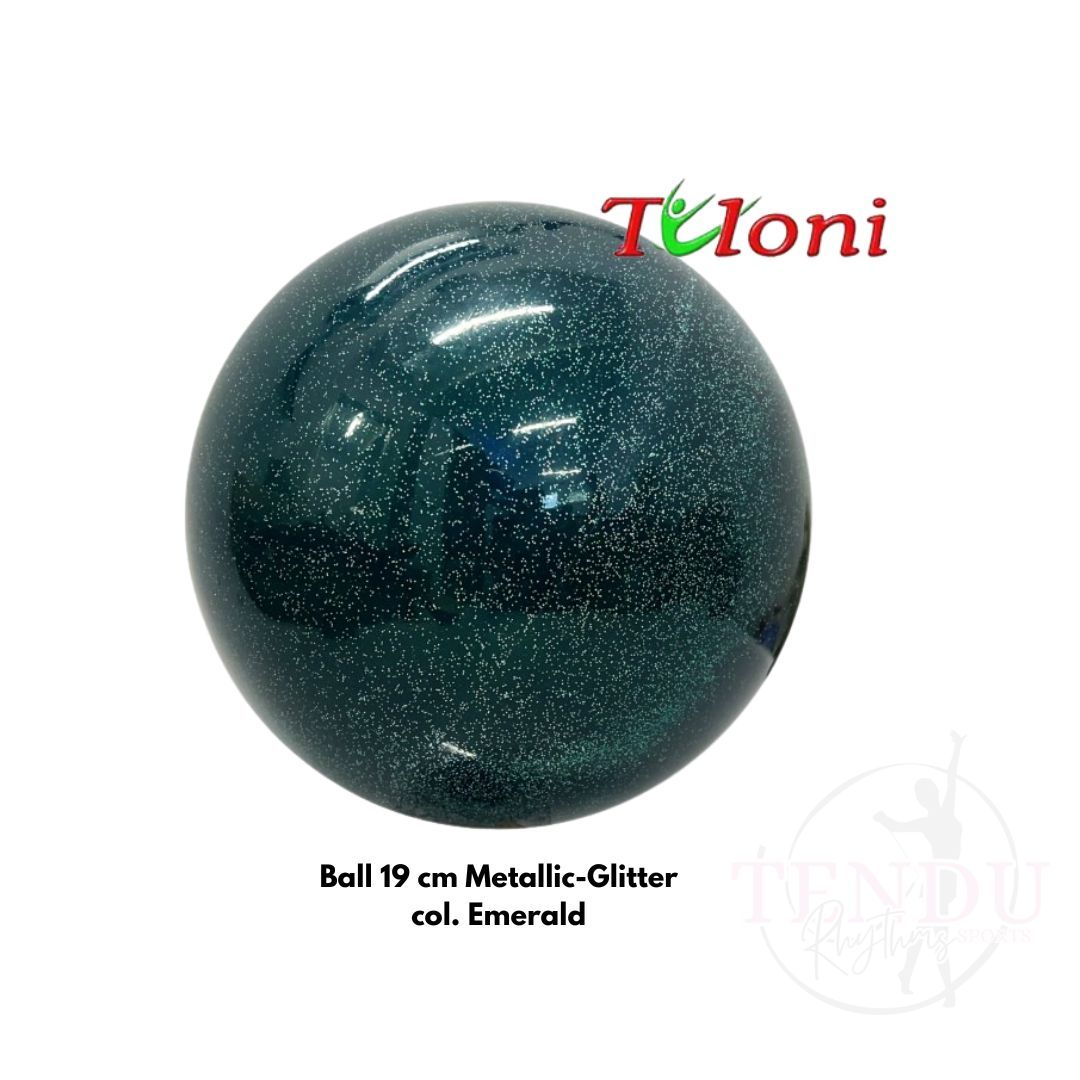 TULONI | Ball 18 cm Metallic-Glitter col. Emerald (BA-T18M-GE)