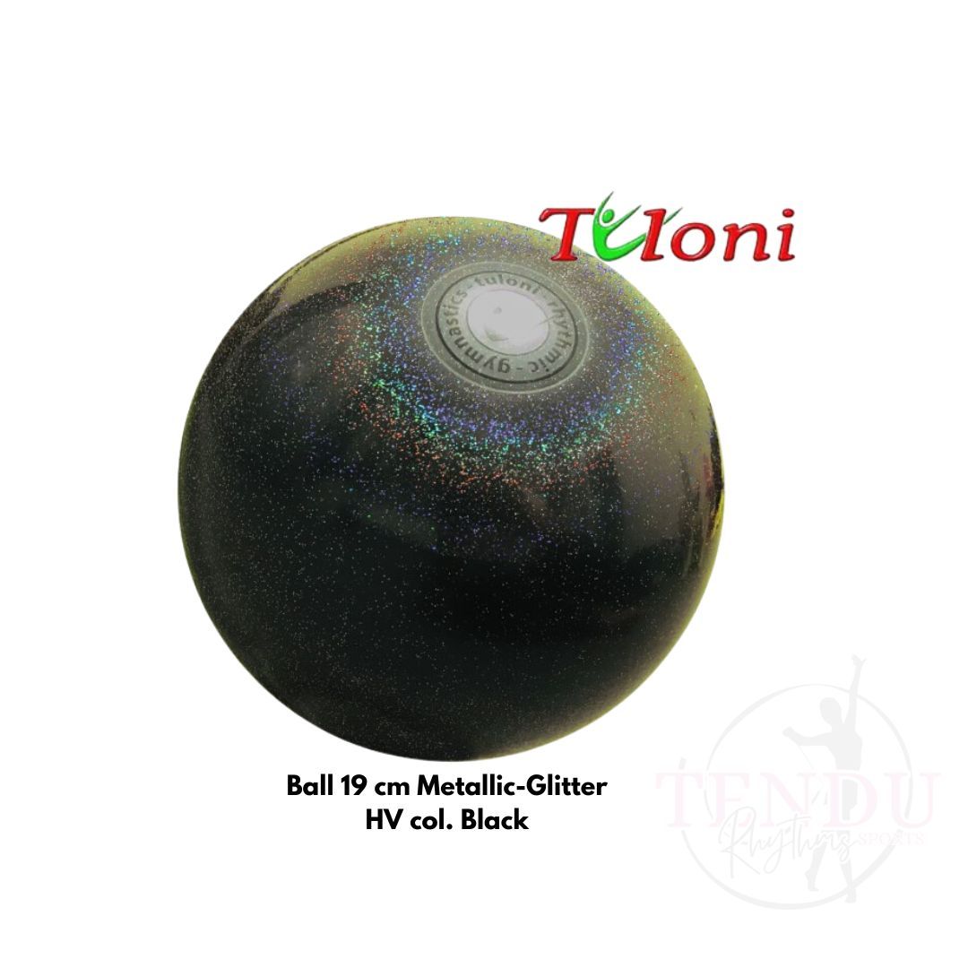 TULONI | Ball 18 cm HV Metallic-Glitter col. Black (BA-T18M-GLY)