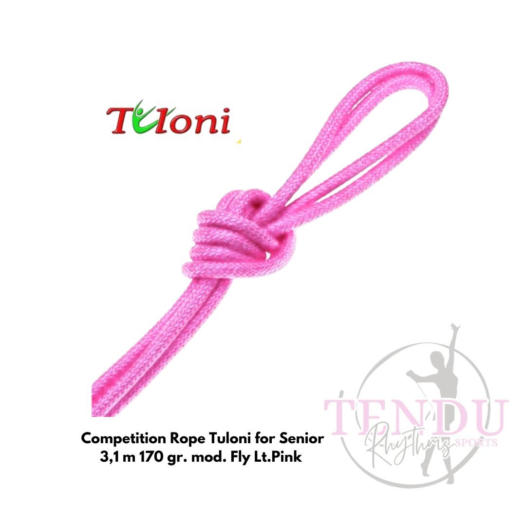 TULONI |  Competition Rope for Senior 3.1 m 170 gr. mod. Fly Lt.Pink (RO-TF3.1LP)