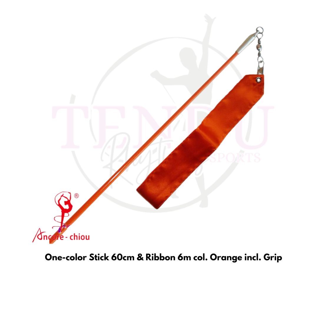 ANCORE |  One-color Stick 60cm & Ribbon 6m col. Orange incl. Grip (RS-A6MC-O)