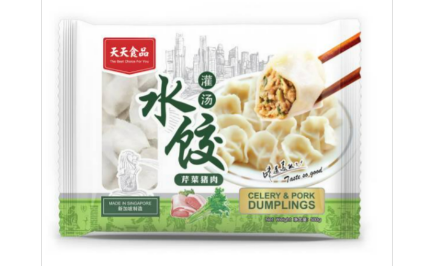 [Tian Tian] Celery & Pork Dumplings 芹菜猪肉水饺 500G