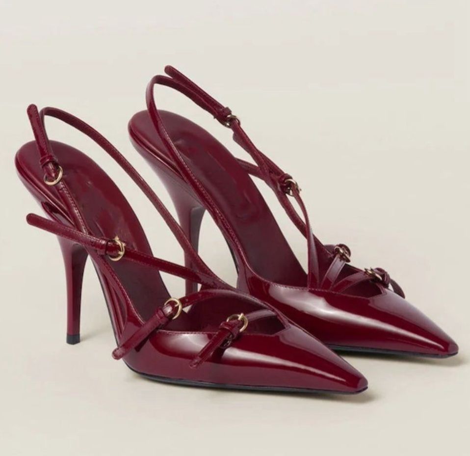 Elegant Burgundy Stiletto Heels