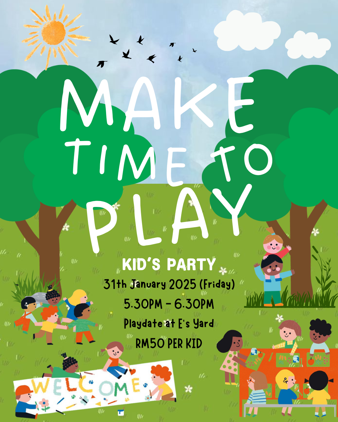 [January - Evening Session] Make Time To Play - Kid's Party!