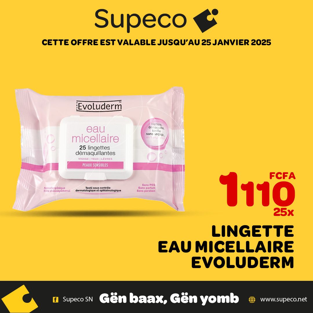 Lingette Eau Micellaire Evoluderm