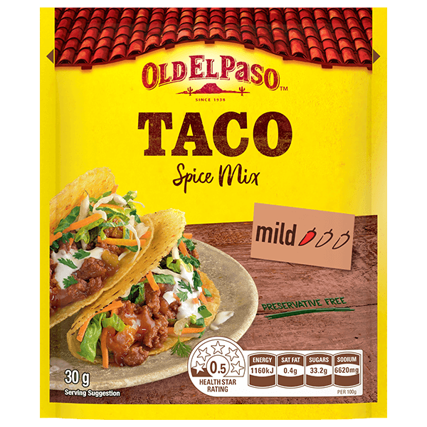 Old El Paso Tacos Spice Mix -  Mild 30g