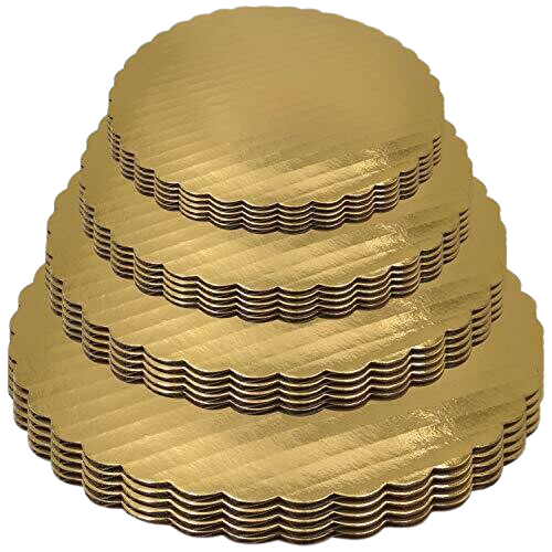 GREASE PROOF GOLD CIRCLE CAKE BOARDS