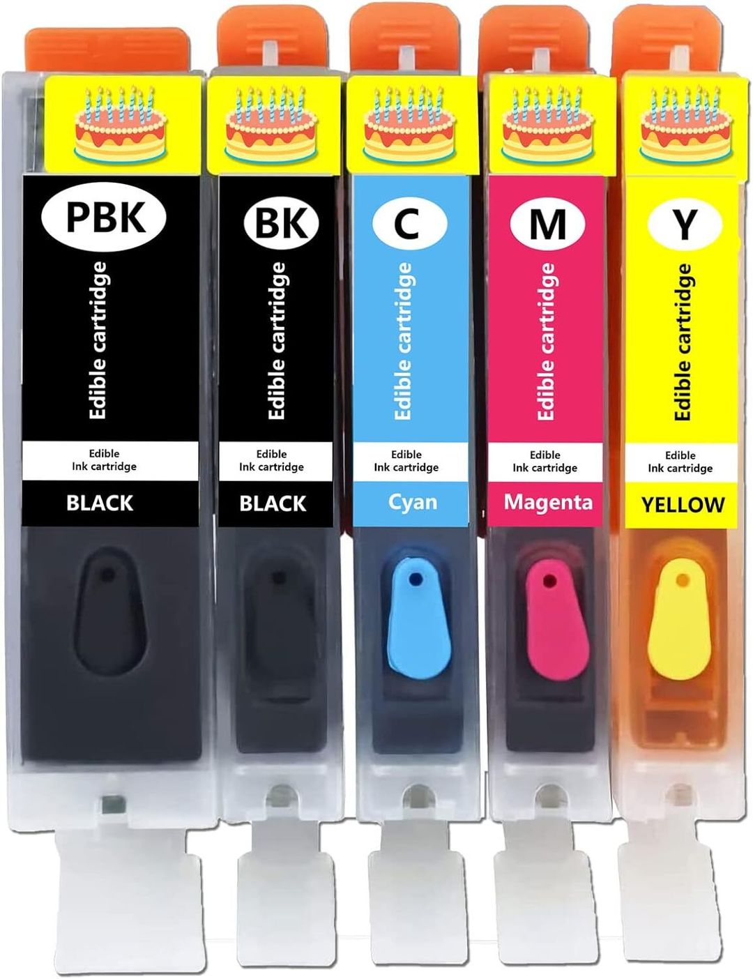 5 PACK CANON EDIBLE INK CARTRIDGE SET (TS702)