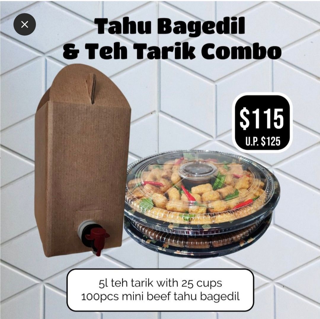 Tahu Bagedil & Teh Tarik Combo D