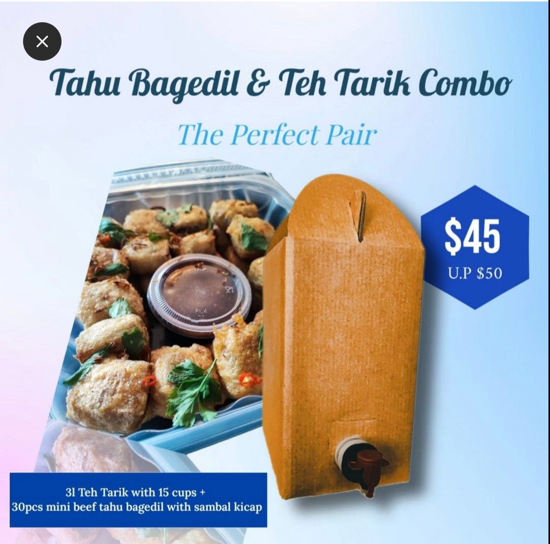 Tahu Bagedil & Teh Tarik Combo A