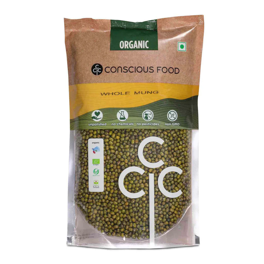 Conscious Food Organic Green Gram Whole Mung 500g