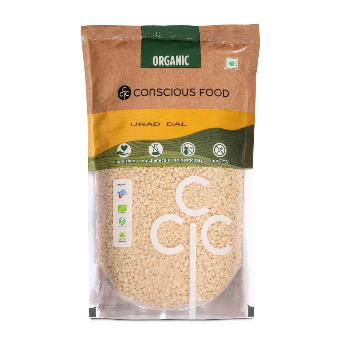 Conscious Food Organic Split Black Gram Urad Dal 500g