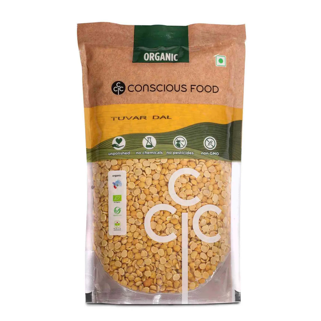 Conscious Food Organic Pigeon Pea Tuvar Dal 1kg