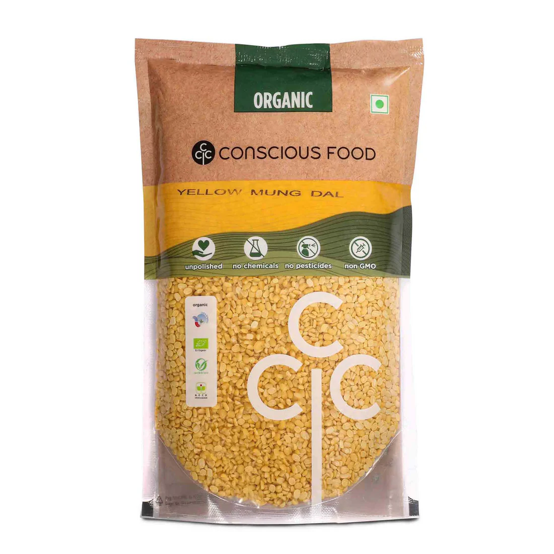 Conscious Food Organic Yellow Mung Dal 500g