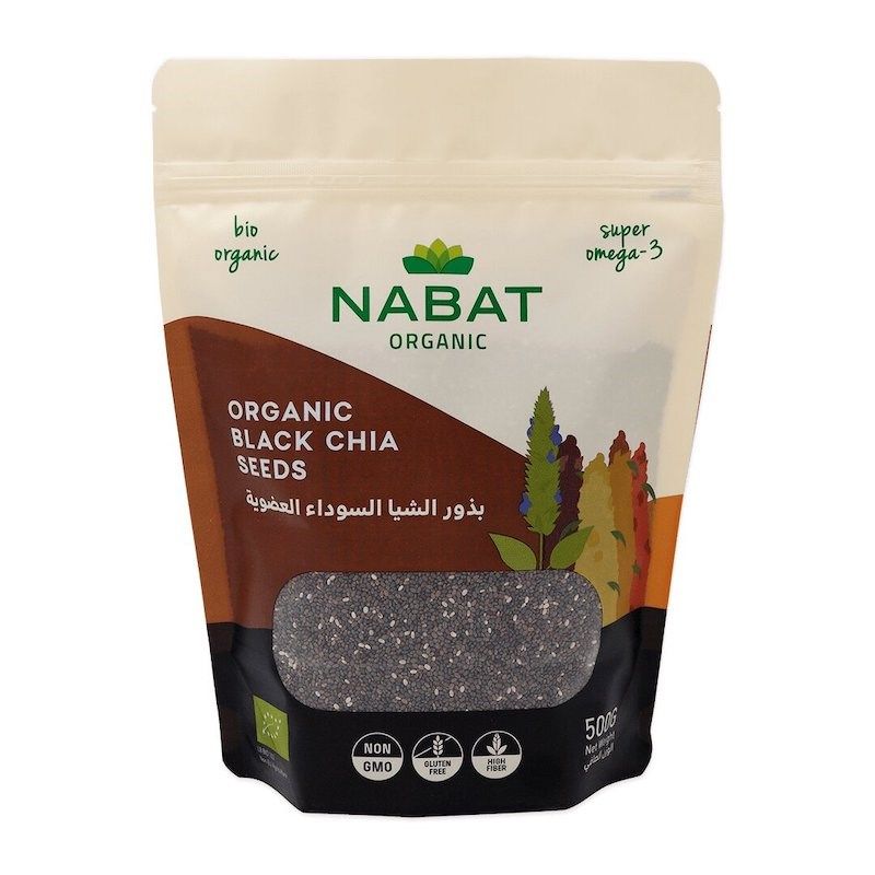 NABAT ORGANIC BLACK CHIA SEEDS 500G