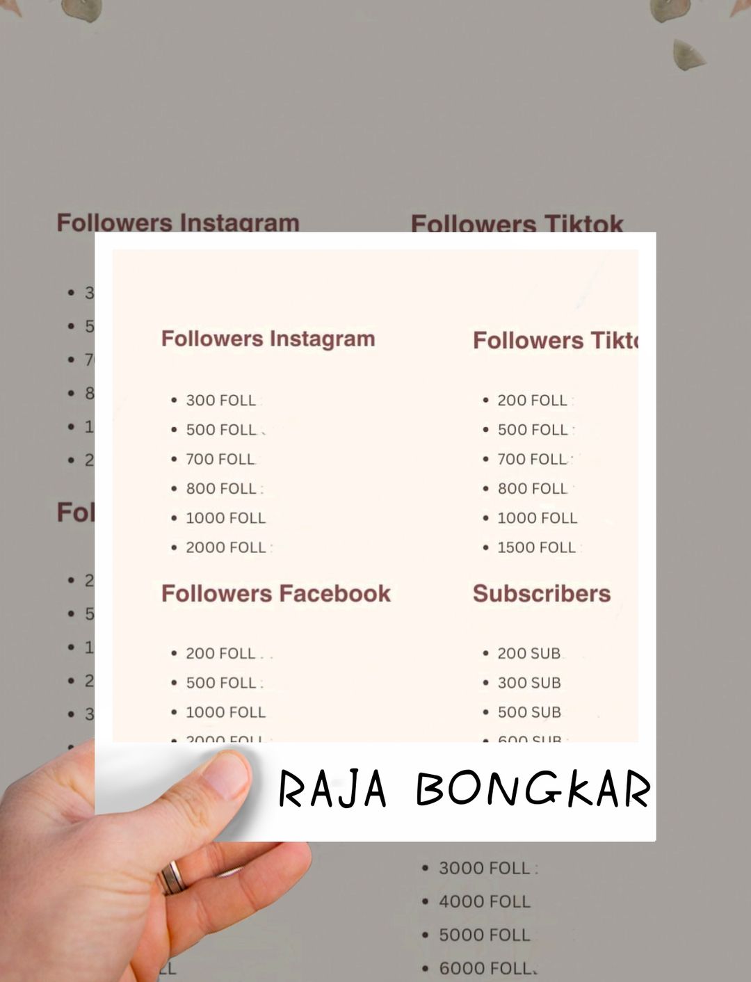 JASA TEMBAK FOLLOWERS