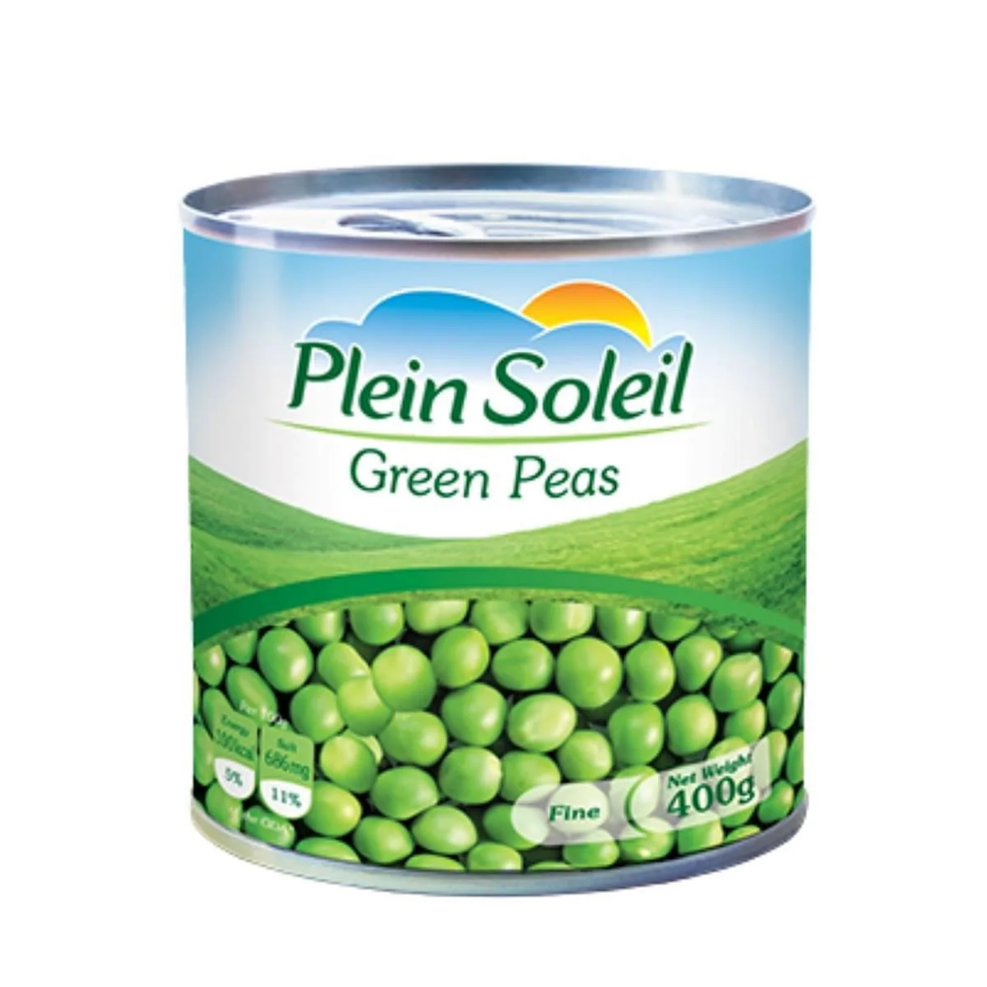 PLEIN SOLEIL CANNED GREEN PEAS 400G