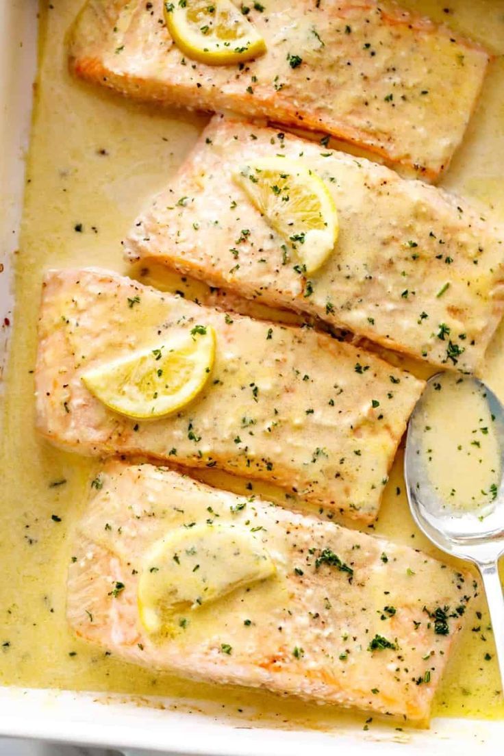 Bake Salmon ( Alfredo, lemon sauce) Large Pan