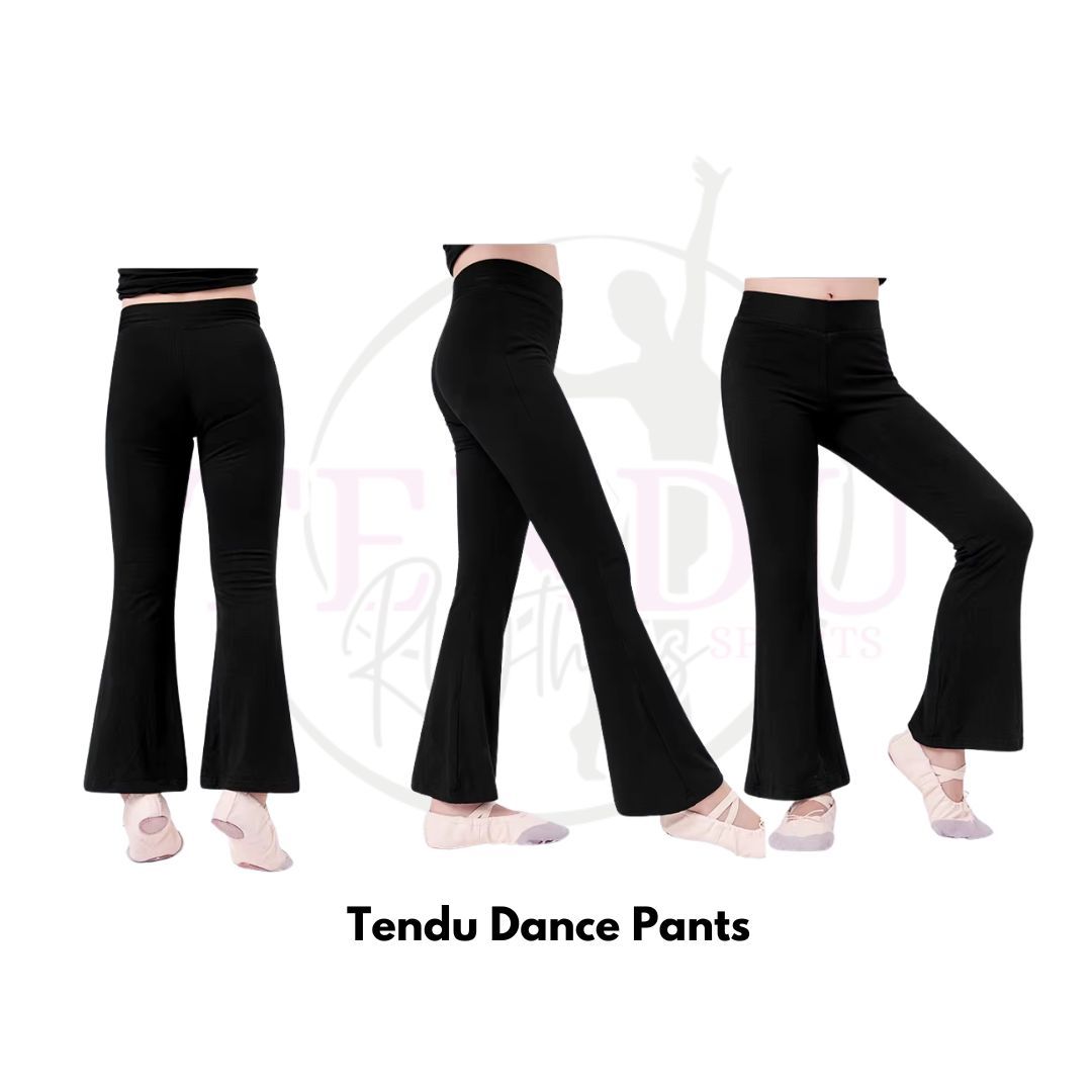 TENDU |  Dance Pants Boot Cut-col. Black (TA-DPB-B01)